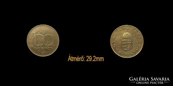 100 FORINT - 1995 - Már a nagyméretű réz százas!