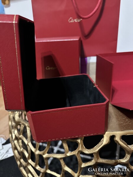 Cartier Ékszerdoboz / óradoboz dobozzal és papír táskával egyben