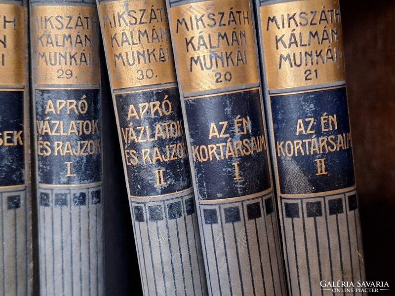 1910 MIKSZÁTH K. NEGYVEN ÉVES IRÓI JUBILEUMI SOR 18 SZECESSZIÓS  GOTTERMAYER KÖTÉS-IGEN SZÉP!