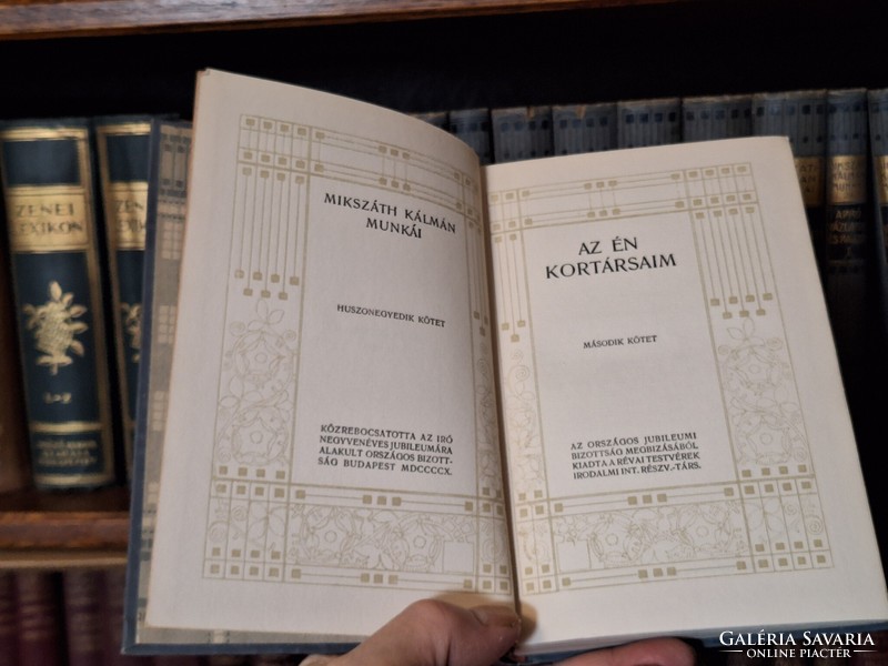 1910 MIKSZÁTH K. NEGYVEN ÉVES IRÓI JUBILEUMI SOR 18 SZECESSZIÓS  GOTTERMAYER KÖTÉS-IGEN SZÉP!