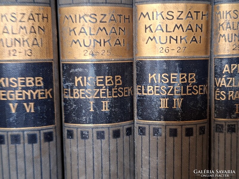 1910 MIKSZÁTH K. NEGYVEN ÉVES IRÓI JUBILEUMI SOR 18 SZECESSZIÓS  GOTTERMAYER KÖTÉS-IGEN SZÉP!