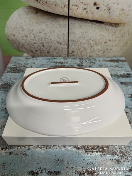 Herendi Village Pottery Borostyán mintás Porcelán Kínáló Tál A146