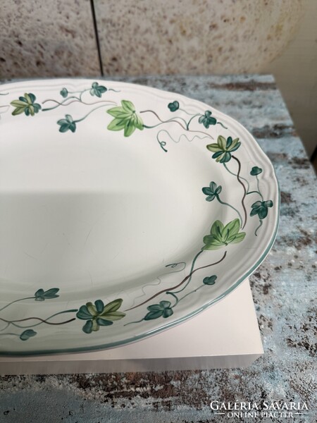 Herendi Village Pottery Borostyán mintás Porcelán Kínáló Tál A146