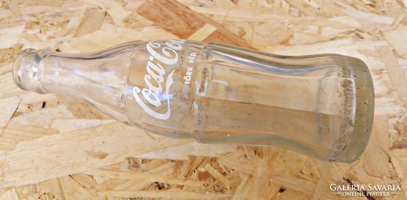 Retro  Coca-Cola üveg festett címkével