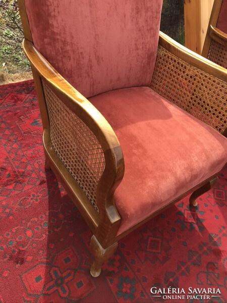 Fotel pár rattan karral