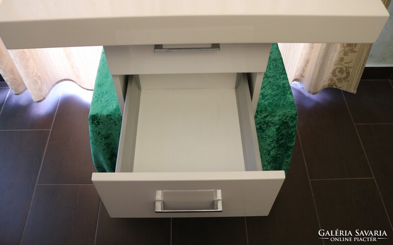 Noralex magasfényű hófehér  fürdőszobai mosdószekrény lappal mosdóval 1/3 áron