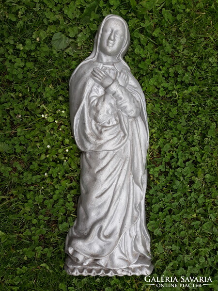 Antik kegytárgy, óriás méretű Szűz Mária szobor, 51 cm