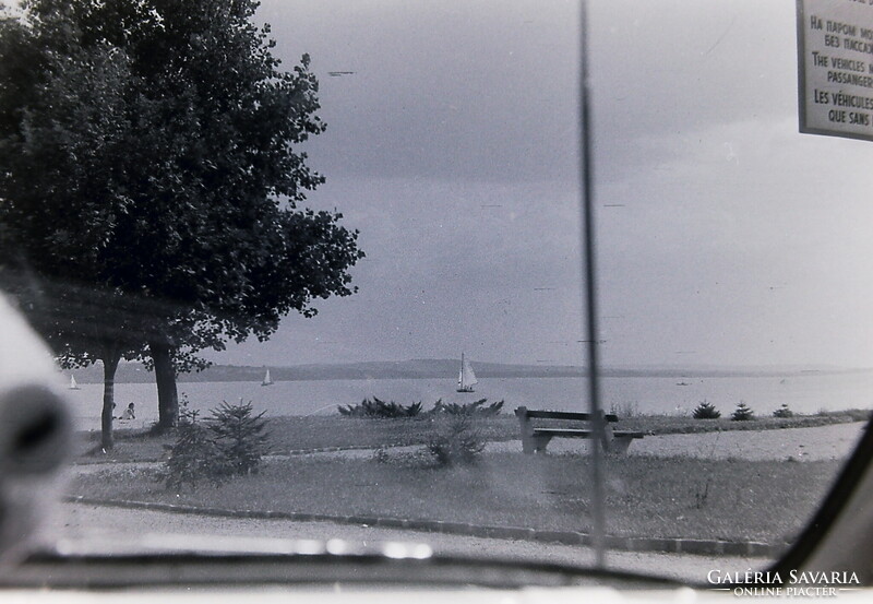 Régi fotónegatívok 6db Balaton, Szántód, Rév, komp, GAZ Volga   1960-as évek