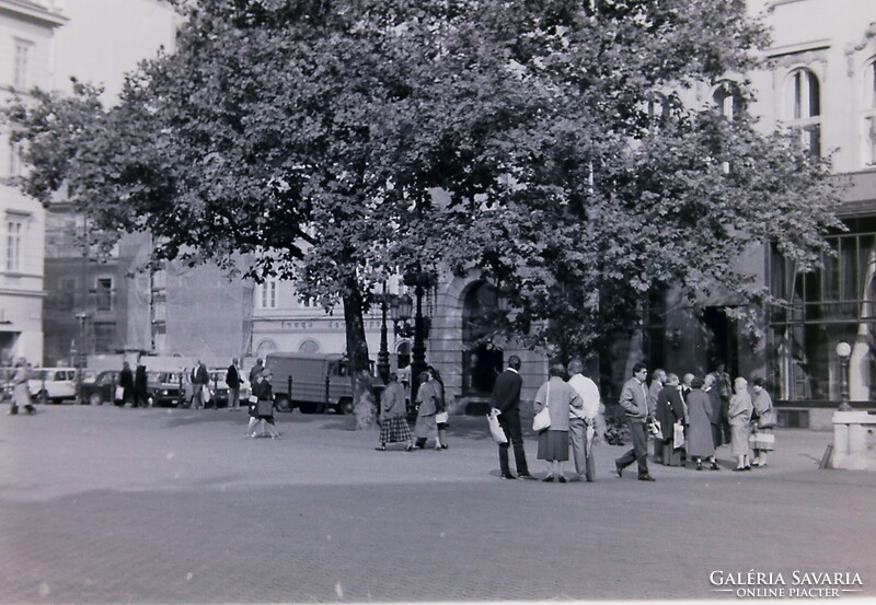 Régi fotónegatívok Budapest utcaképel Belváros Budavári Sikló Ruszvurm Gerbaud 1980-as évek közepe