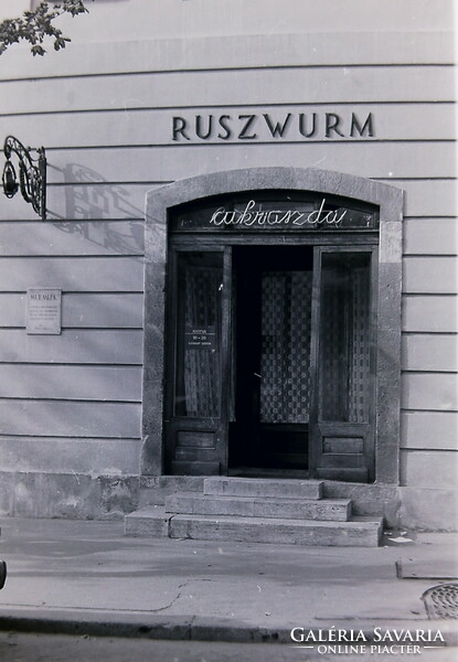 Régi fotónegatívok Budapest utcaképel Belváros Budavári Sikló Ruszvurm Gerbaud 1980-as évek közepe