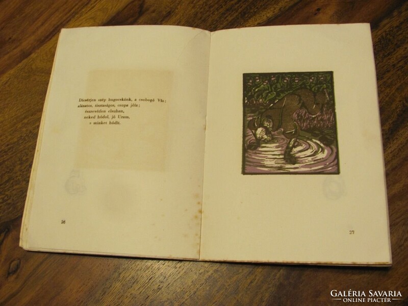 Naptestvér éneke - Kákonyi István tíz szines linoeum-metszete Assisi Sz. Ferenc Naphimnuszához