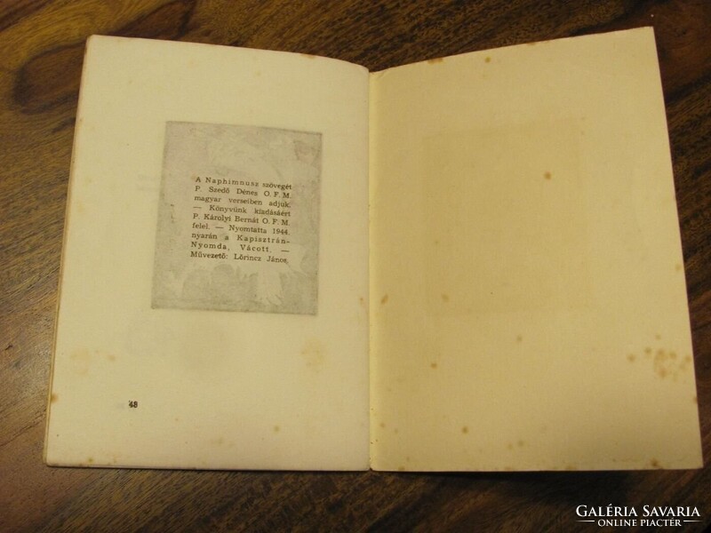 Naptestvér éneke - Kákonyi István tíz szines linoeum-metszete Assisi Sz. Ferenc Naphimnuszához