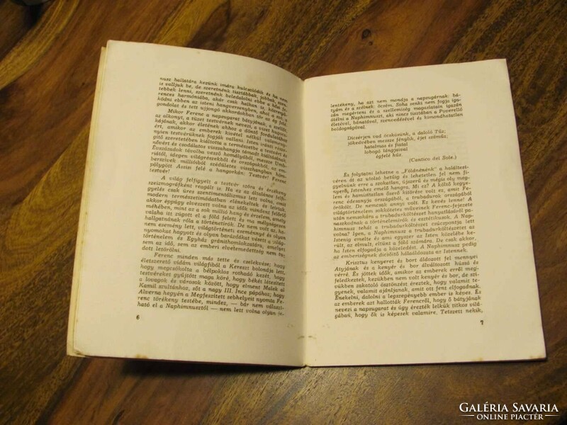 Naptestvér éneke - Kákonyi István tíz szines linoeum-metszete Assisi Sz. Ferenc Naphimnuszához