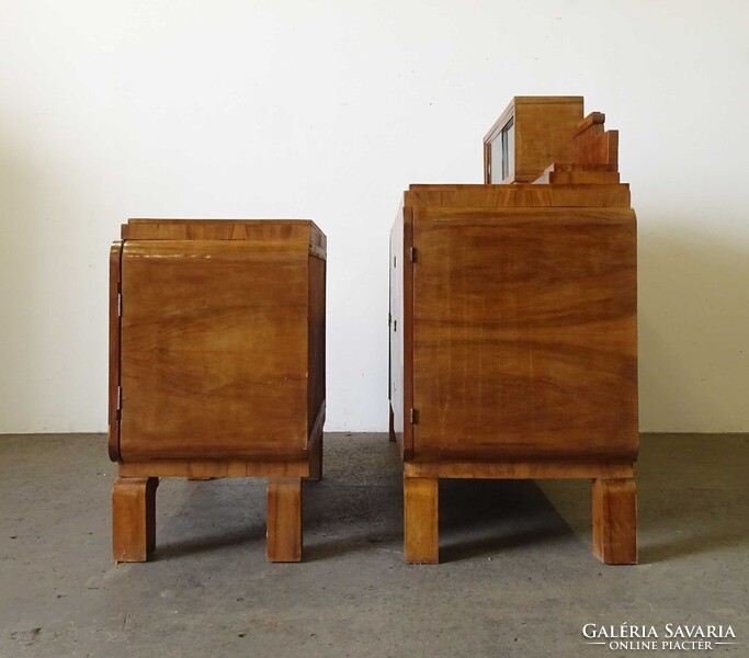 1V126 Antik formatervezett gyönyörű 2 darabos art deco tálaló garnitúra