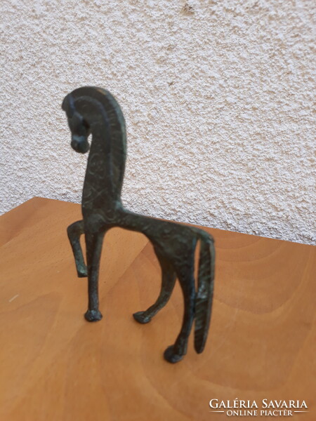 Mid century Frederick Weinberg iparművészeti bronz etruszk ló