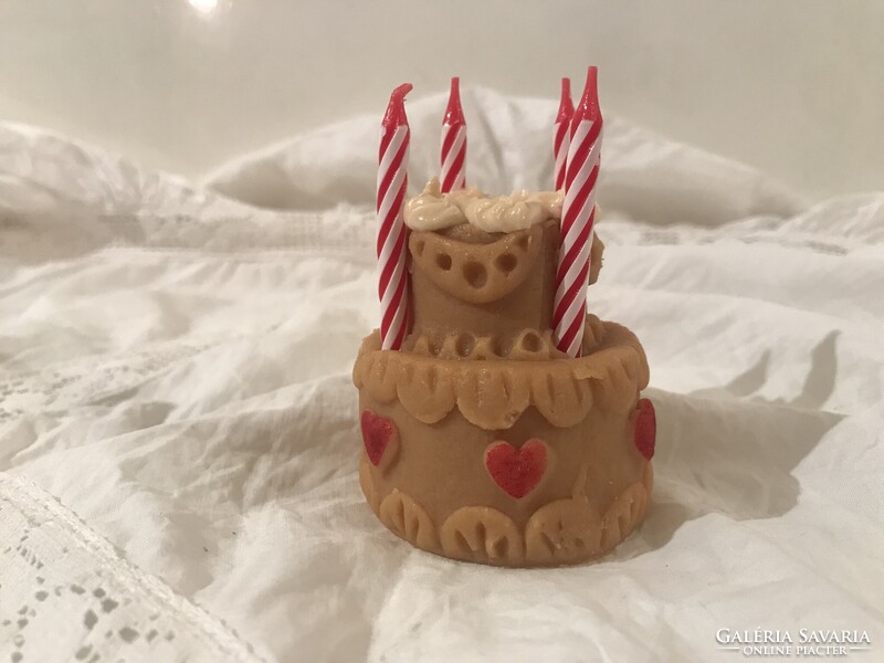 DEKORÁCIÓ - TORTA - MARCIPÁN - 7 x 5 cm - OSZTRÁK - HIBÁTLAN