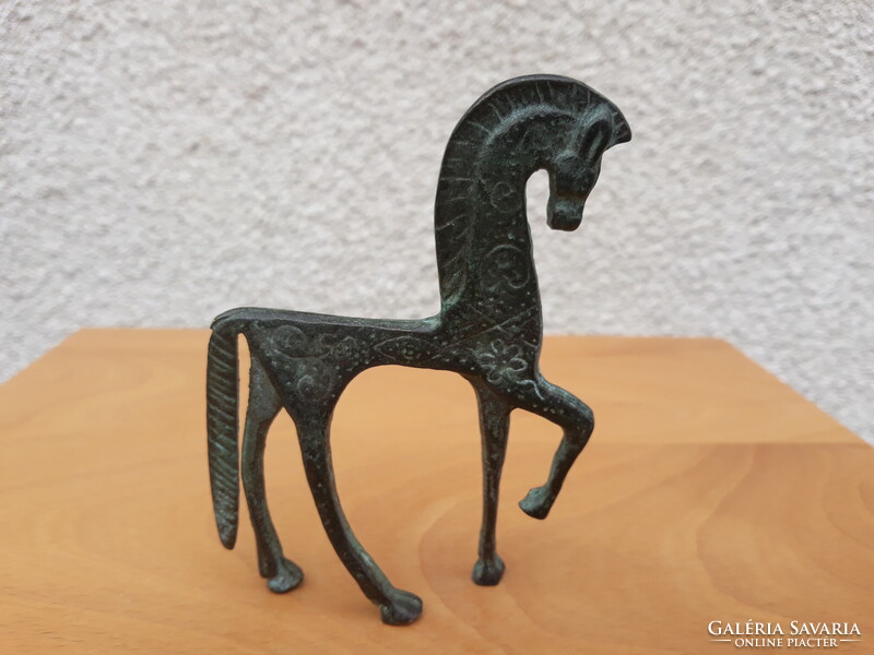 Mid century Frederick Weinberg iparművészeti bronz etruszk ló