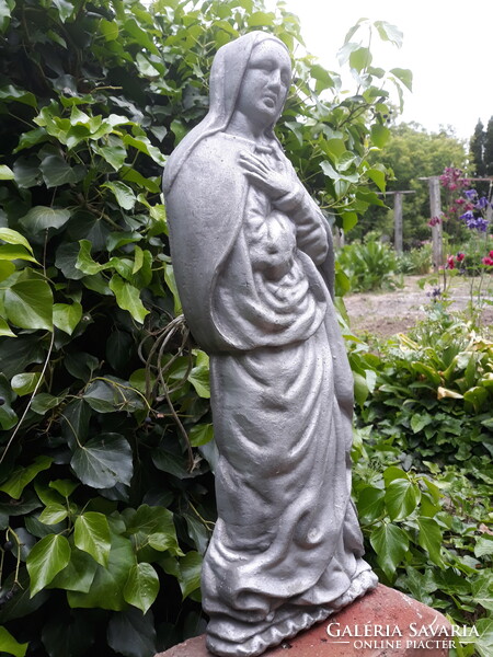 Antik kegytárgy, óriás méretű Szűz Mária szobor, 51 cm