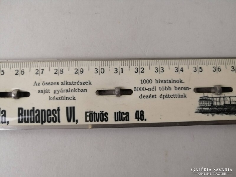 REKLÁM VONALZÓ A 40-ES ÉVEKBŐL - BLEICHERT ADOLF ÉS TSA. - OVERHOFF GYULA