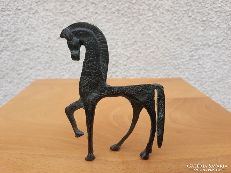 Mid century Frederick Weinberg iparművészeti bronz etruszk ló