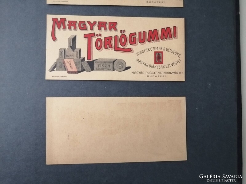 MAGYAR TÖRLŐGUMMI - RÉGI SZÁMOLÓCÉDULA, REKLÁM, MAGYAR RUGGYANTAÁRUGYÁR RT.