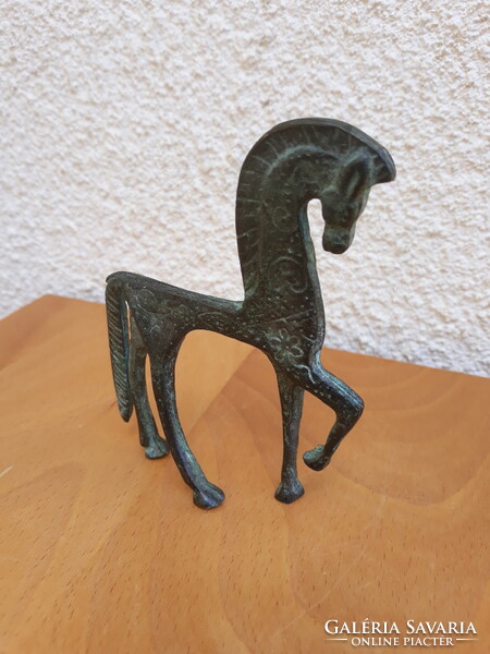 Mid century Frederick Weinberg iparművészeti bronz etruszk ló