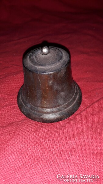 Antik réz kis csengő, csengettyű mini harang szép hangot ad 5 x 6 cm a képek szerint