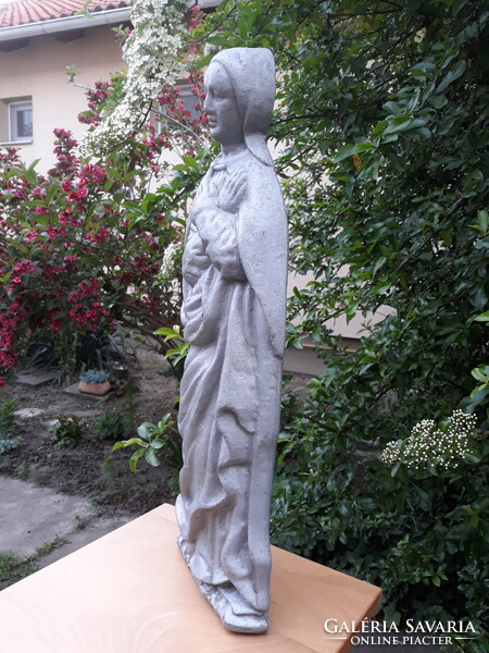 Antik kegytárgy, óriás méretű Szűz Mária szobor, 51 cm