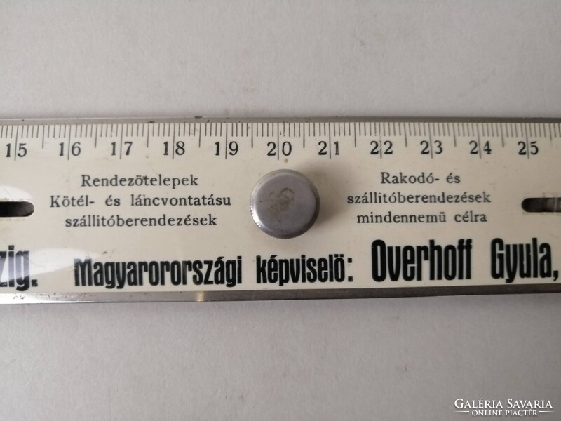 REKLÁM VONALZÓ A 40-ES ÉVEKBŐL - BLEICHERT ADOLF ÉS TSA. - OVERHOFF GYULA