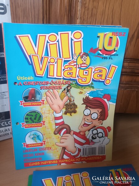 12 db régi retro rendkívül ritka Vili Világa magazin 2000-es év