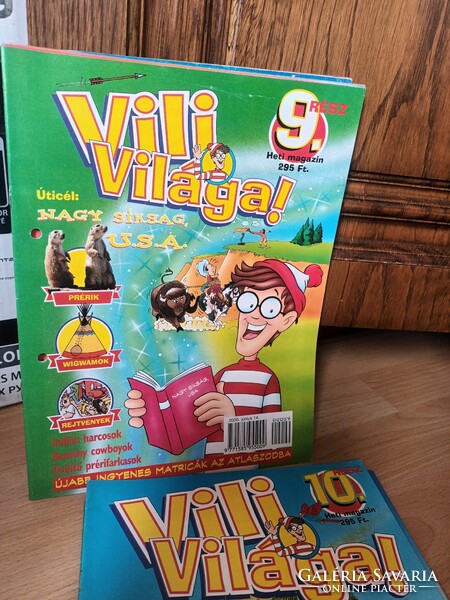 12 db régi retro rendkívül ritka Vili Világa magazin 2000-es év