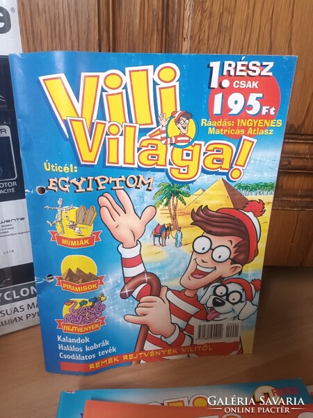 12 db régi retro rendkívül ritka Vili Világa magazin 2000-es év