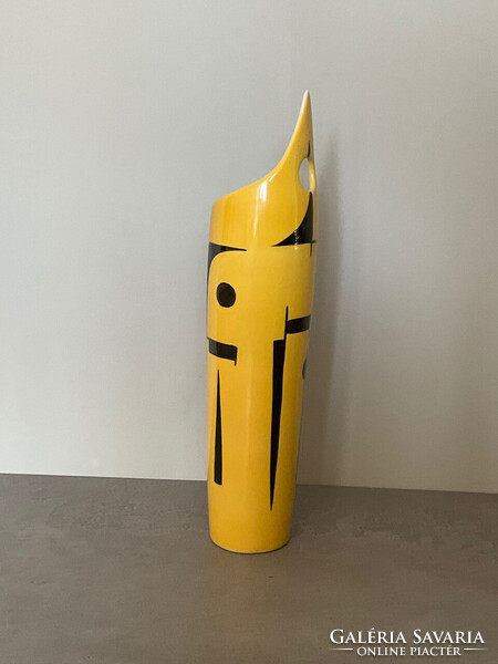 Zsolnay kerámia, modern váza, Török János, 60-as évek.