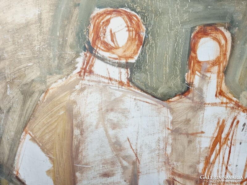 Csavlek András: Munkások c. olaj festmény - 50903