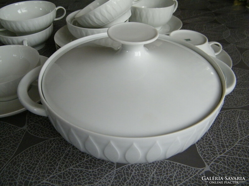 Thomas Lanzette porcelán krémleveses készlet (csésze,kiöntők, aljak, tál) 17 db