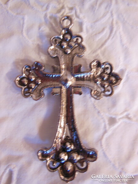 MEDÁL - KERESZT - ÚJ - 7,5 cm !! -  SWAROVSKI KRISTÁLYOS - MEDÁL - 7,5 x 5 cm  - HIBÁTLAN