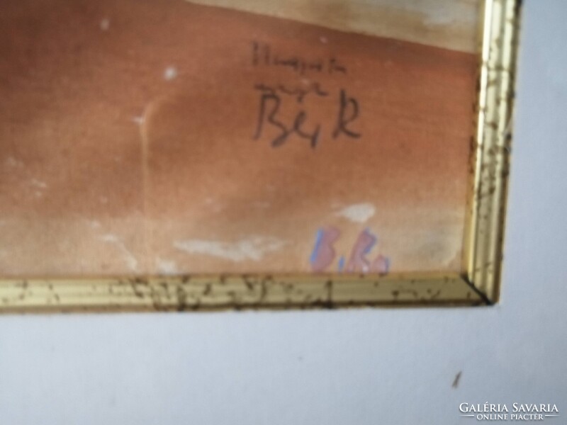 BÉR RUDOLF /1924-2004/ - NAGYMAROSI DUNAPART VISEGRÁD LÁTKÉPÉVEL