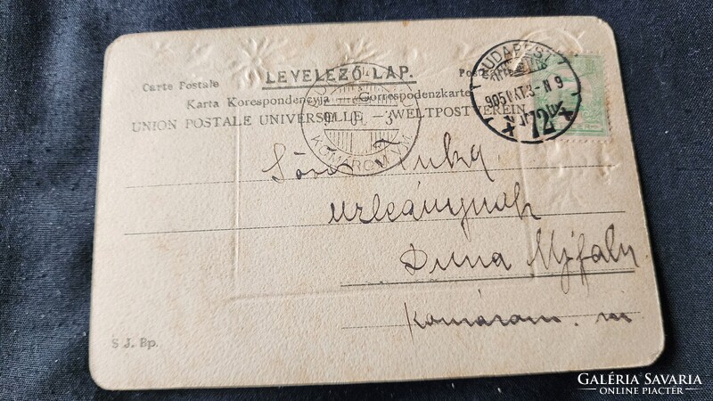 1905 FEDÁK SÁRI ZSAZSA PRIMADONNA SZINÉSZNŐ SZECESSZIÓS DOMBOR NYOMOTT EREDETI FOTÓ LAP