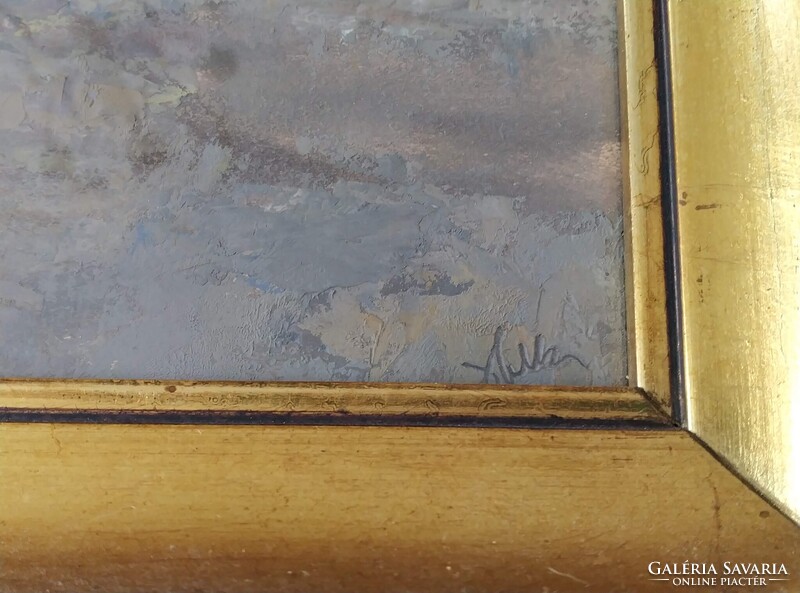 Holba Tivadar festmény Tanya gémeskúttal