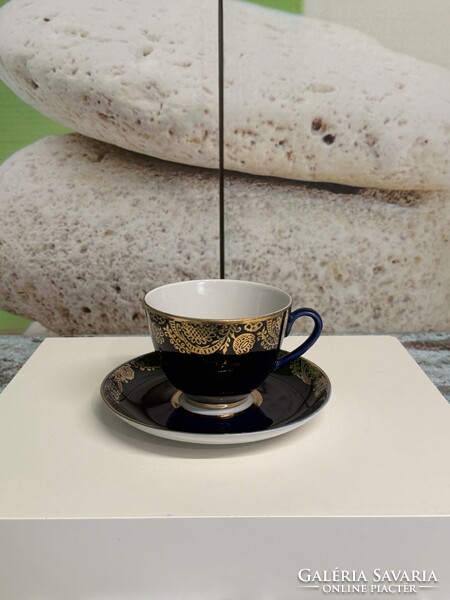 Lomonosov Orosz Cári Kobaltkék - Arany Porcelán Teáscsésze A150
