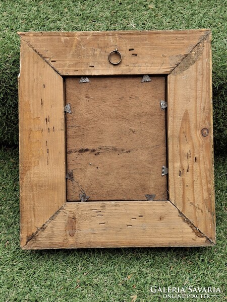 Bieder portré, női arckép, lány fehér fejkendővel