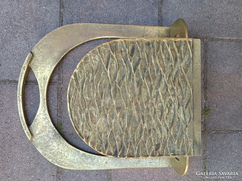 Brutalista art deco réz újság tartó magazin állvány. Alkudható.