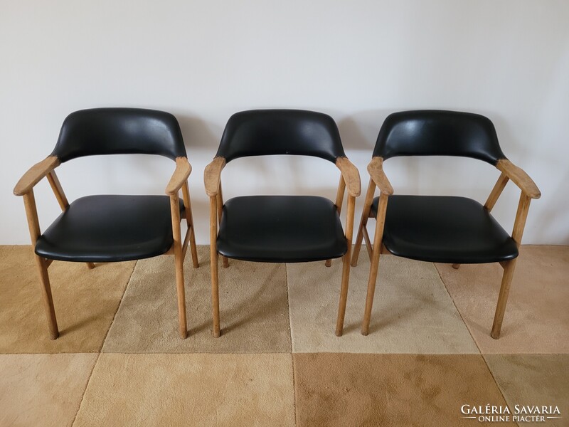 Retro fakarfás szék mid century Claus stílusú szék fa karosszék