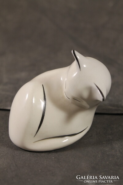 Hollóházi art deco cica 533