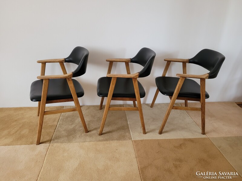 Retro fakarfás szék mid century Claus stílusú szék fa karosszék