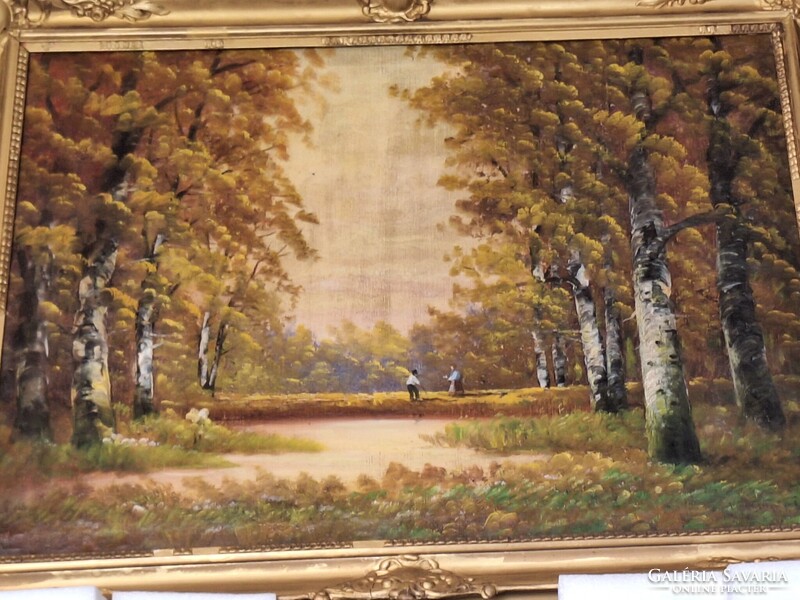 Antik JELZETT KUPCSÁNYI ??  FESTMÉNY 60x50 cm --ANTIK  KERETÉBEN