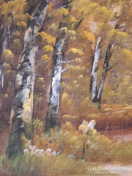 Antik JELZETT KUPCSÁNYI ??  FESTMÉNY 60x50 cm --ANTIK  KERETÉBEN