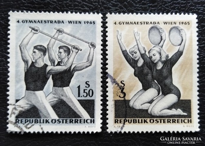 A1190-1p /  Ausztria 1965 Sportfesztivál bélyegsor pecsételt