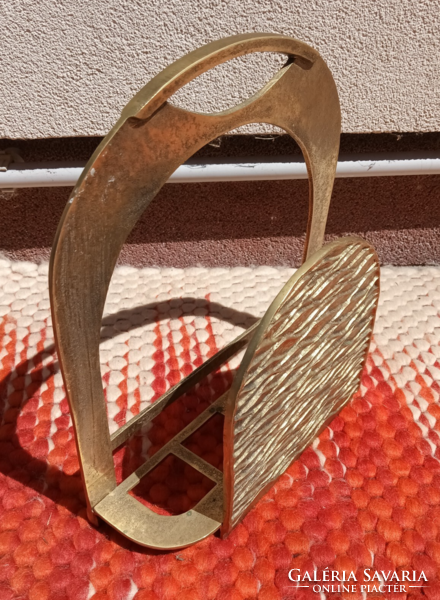 Brutalista art deco réz újság tartó magazin állvány. Alkudható.