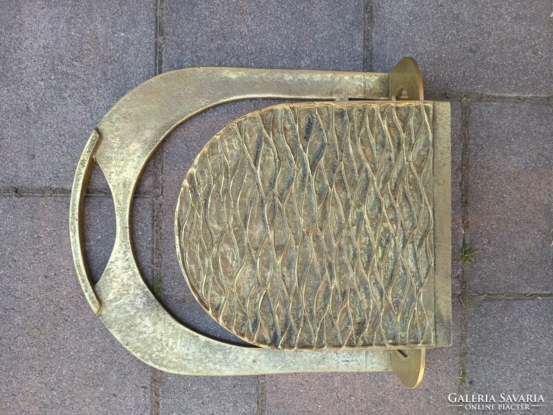 Brutalista art deco réz újság tartó magazin állvány. Alkudható.